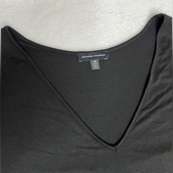 Universal Standard Sz M(18-20) Liquid Jersey Black Dress EUC Plus Size Basics - Picture 4 of 7